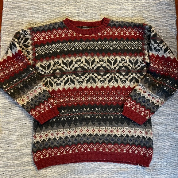 Other - Wool Blend Fair Isle Printed Sweater Men’s Small